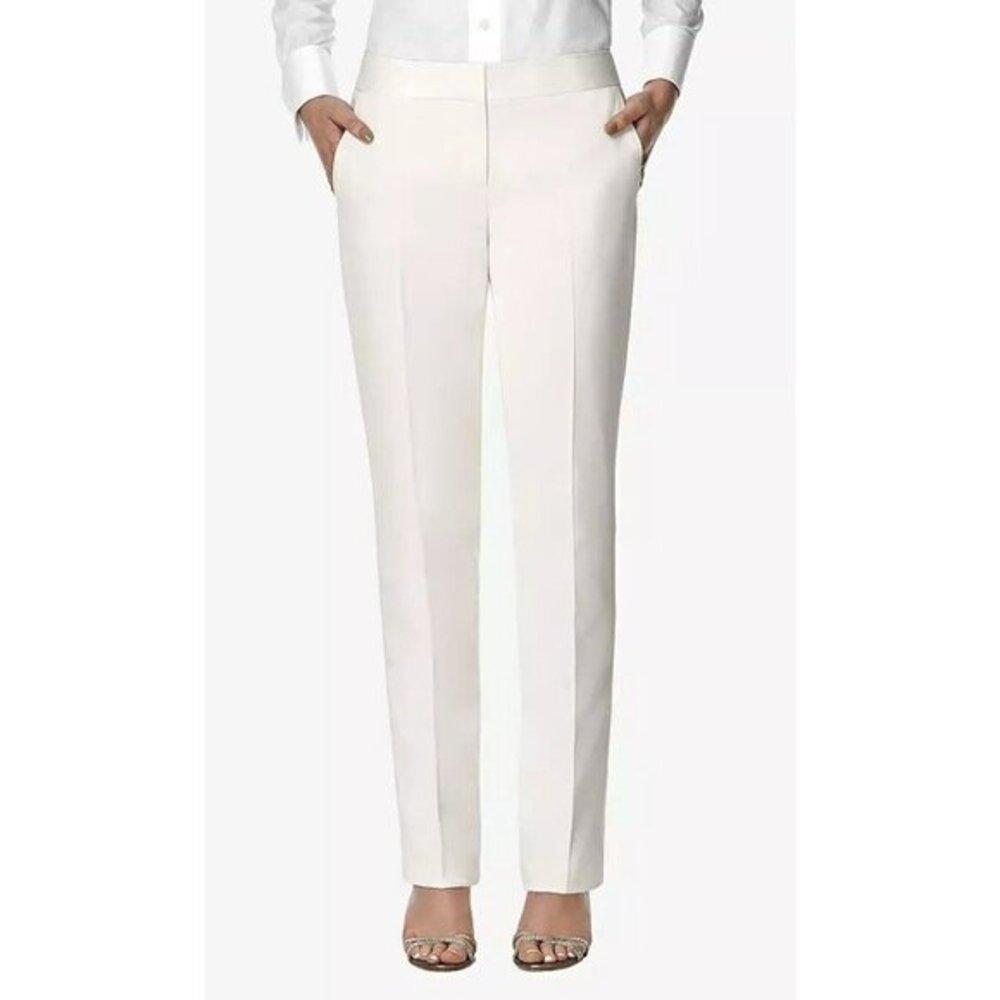 After Six Tuxedo Pants White Trousers SZ 6 New